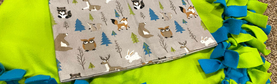 Fleece Cut and Tie Blanket