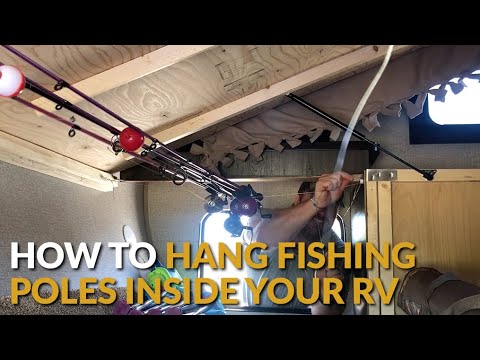 How to Hang Fishing Poles in RV Storage - S'more RV Fun